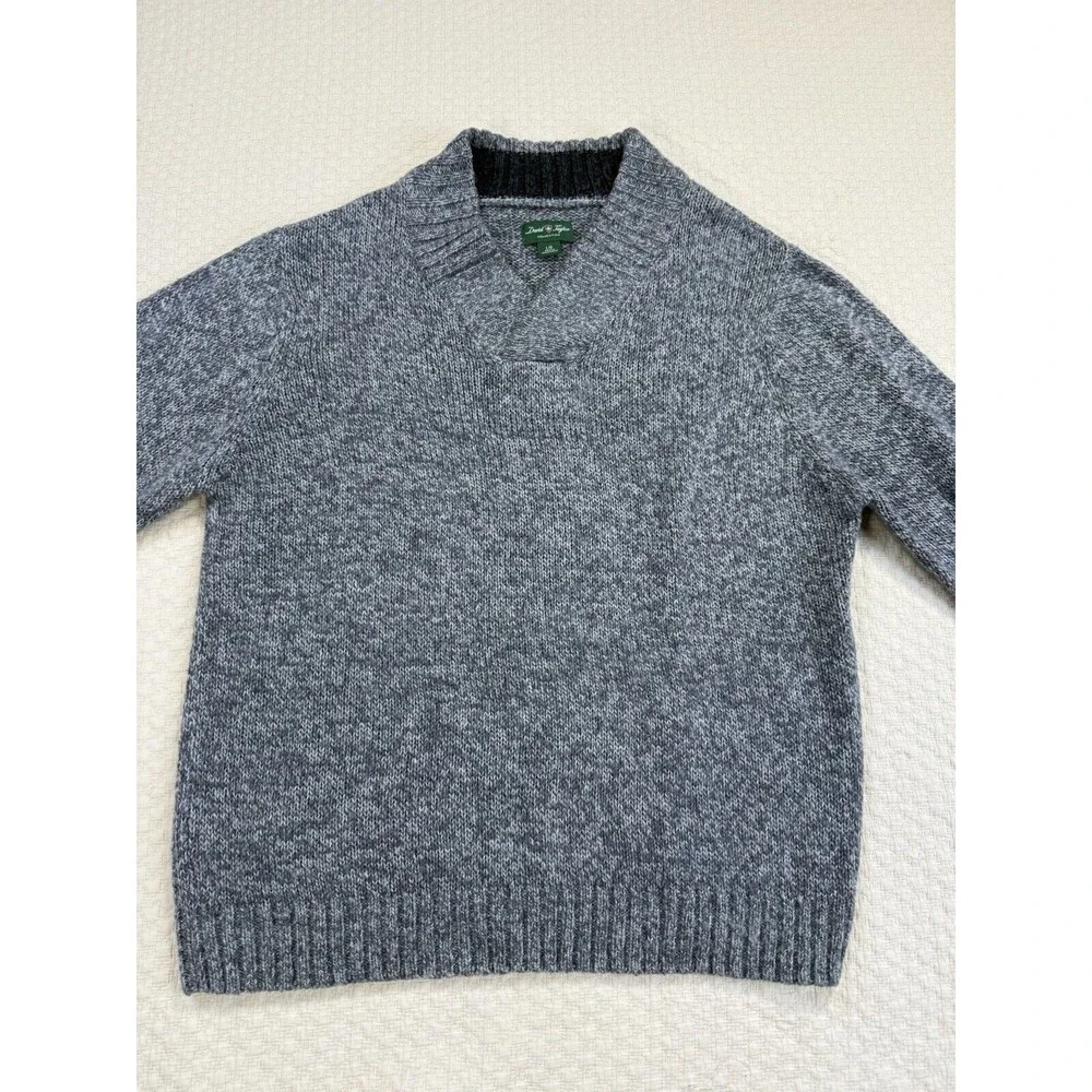 David‎ Taylor Shawl Neck Sweater Long Sleeve Golf Pullover | Gray | Men's Large